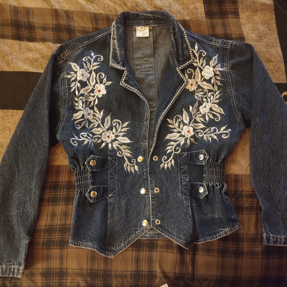 Jackets & Blazers - Embellished Denim Jacket